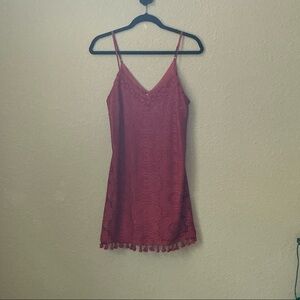 Red Lace Slip Dress